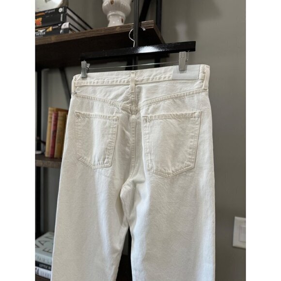 Goldsign Myra Straight Leg High Rise Jean Calla White Womens Size 28 - Picture 10 of 16